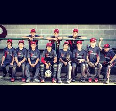 the baseball team is posing for a photo