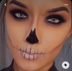 Easy Skeleton Makeup, Maquillage Halloween Simple