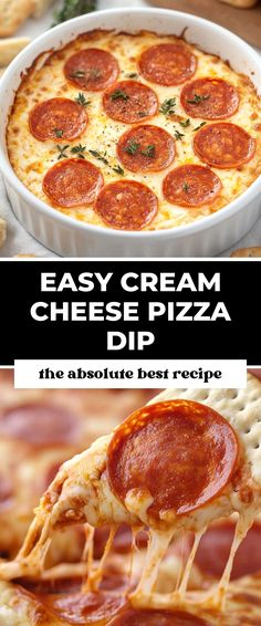 Image for Easy Cream Cheese Pizza Dip Cream Cheese Pizza, Delicious Pizza Recipes, Cream Cheese Dips, Easy Cream, Delicious Pizza, Crowd Pleaser, Pizza Recipes, Cream Cheese, Pizza