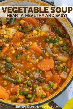 vegetable soup with hearty healthy and easy