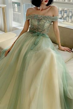 Green Ball Dress, Tulle Formal Dress, Fresh Sage, Green Tulle, Long Formal Dress, Flower Shorts, Fantasy Gowns, Short Homecoming Dress, Tulle Gown