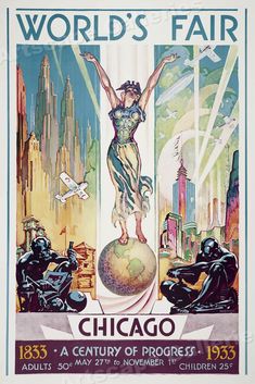 an advertisement for the chicago world's fair