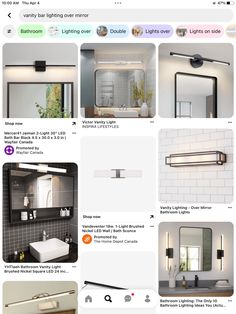 an image of bathroom lighting and fixtures on pinterest for the webpages