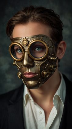 Au cœur de la métropole animée du steampunk, un grand gala se déroulait. L'air était saturé du sifflement de la vapeur et du doux ronronnement des machines, créant une atmosphère d'élégance industrielle. Au centre de la salle de bal, un groupe de personnages se démarqu Mode Steampunk, Guy Fawkes, Steampunk Cosplay, Dieselpunk, Burning Man, Style Retro, Cribs, Halloween, Cots