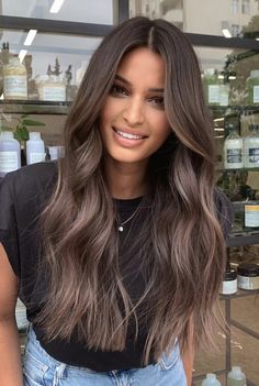 Dark Brown Hair Balayage, Brown Hair Inspiration, Rambut Brunette