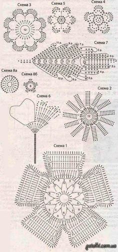 the instructions for crocheted flowers