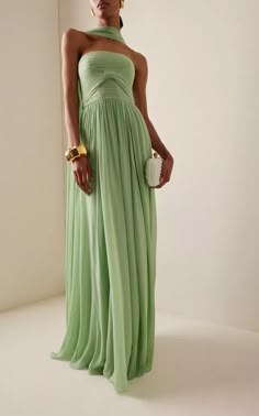 Elie Saab Scarf Detail Pleated Silk Gown FR 38 (US 6) | eBay Pre-draped Sleeveless Bridesmaid Evening Dress, Pre-draped Spaghetti Strap Formal Dress, Green Evening Gown With Ruched Bodice, Green Evening Gown With Lined Bodice, Sleeveless Pre-draped Bridesmaid Gown, Elegant Sleeveless Dress With Delicate Straps, Wedding Sleeveless Dress With Spaghetti Straps And Fitted Bodice, Elegant Green Gown With Ruched Bodice, Elegant Dress With Pleated Bodice And Spaghetti Straps