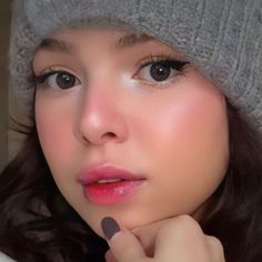 How to Recreate the "I'm Cold" Makeup Look That's Trending On TikTok — See Photos | Allure I’m Cold Makeup, Im Cold Makeup, Makeup Looks Winter, Cold Makeup, White Mascara, Wonderland Makeup, Makeup 2023, Rudolph Red Nose, Cold Girl