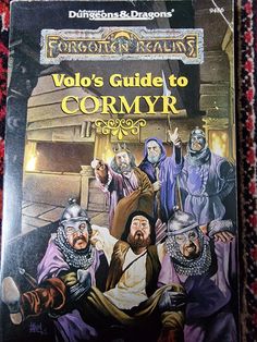 Manufacturer: TSR Product Line: Forgotten Realms - Volo's Guides Type: Softcover Code: TSR9486 Copyright Date: 1995 Author: Ed Greenwood Page Count: 240 Product Description: You hold in your hands the fourth popular - nay, indispensable! - travel guide penned by the indefatigable, all-seeing Volo. The tireless traveler has seen the sights of the beautiful Forest Kingdom, and he offers this pouch-sized tome so your own visit to the fabled realm of shining knights may be a carefree success. Many of the finest establishments and most striking sights and landsmarks of Cormyr are featured here, ranked with the handy coin, dagger, pipe, and tankard rating system. No visitor to Cormyr should be without this peerless guidebook. Roleplaying Game, Dungeons And Dragons, Game Art