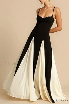 Lasaky - V Neck Sling Dress in Rich Solid Colors Pleated Party Dress, Long Dresses Elegant, Suspenders For Women, Women's Evening Dresses, Sling Dress, Vestidos Vintage, Maxi Dress Evening, Loose Outfit, Style Maxi Dress