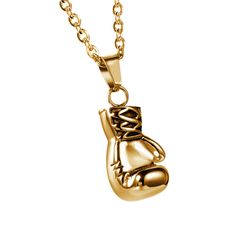 PRICES MAY VARY. 🌈【Unique and Stylish Design】 This Golden Boxing Glove Necklace Pendant is designed with a punk boxing glove shape, making it a unique and stylish accessory for both men and women. It is perfect for those who want to stand out with their fashion choices. ☘【High-Quality Stainless Steel Material】Crafted from environmental protecting stainless steel, this necklace pendant ensures durability and longevity. It is a safer material choice for jewelry and has excellent electroplated wor Necklace Gym, Boxing Glove, Mens Jewelry Necklace, A Punk, Gold Band Ring, Boxing Gloves, Golden Color, Punk Fashion, Stainless Steel Material