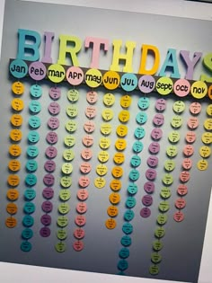 a birthday card made out of colorful paper