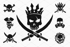 pirate skull and swords svt files