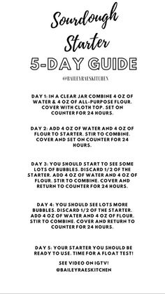 the 5 - day guide is shown in black and white, with text on it