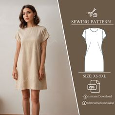 the sewing pattern for this dress is easy to sew