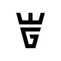 a black and white logo with the letter g