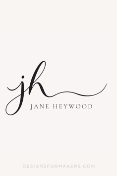 the logo for jane heywood, an interior and decorating firm in new york