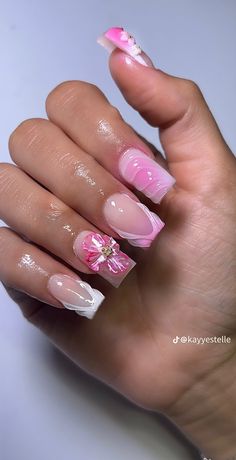 Romantic Nails, Cute Acrylic Nail Designs, Simple Acrylic Nails, Classy Acrylic Nails, Dope Nail Designs, Acrylic Nails Coffin Pink