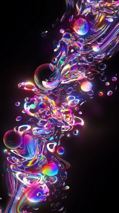 an abstract background with bubbles and water droplets