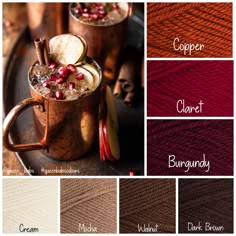 the different shades of coffee and crochet