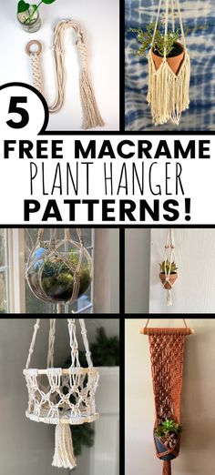 the top five free macrame plant hanger patterns