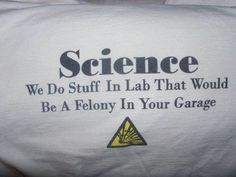 there is a pillow that says science we do stuff in lab that would be a felony in your garage