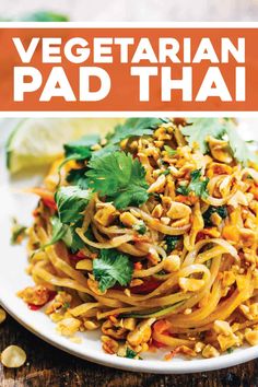 the cover of vegetarian pad thai