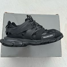 -Condition 9/10 -Box -Tags -Bag -Retail $1250 Balenciaga Track Sneakers, Track Sneakers, Shoes Balenciaga, Balenciaga Track, Balenciaga Shoes, Mens Shoes Sneakers, 9 And 10, All Black, Limited Time