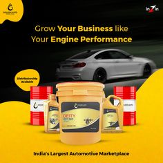 an ad for car engine oil with the words grow your business like your engine performance