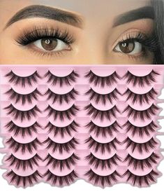 Types Of False Lashes, Dr Belongings, Fluffy Eyelashes, Lashes Pack, Eyelashes Natural Look, Fake Eye Lashes, Lashes Wispy, Natural False Lashes, Fluffy Lashes