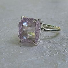 Genuine Kunzite Ring Size 6 Sterling Silver -Rare Ring -Rare Stone Material: Genuine Kunzite, Sterling Silver Sku 15 Dimension: 13 Mm X 13 Mm New Without Tag Kunzite Engagement Ring, Kunzite Ring, Rare Stone, Stone Material, 6 Rings, Womens Jewelry Rings, Color Purple, Stone Color, Engagement Ring