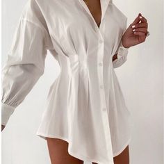 Minidress Long Sleeve White Denim Dress, White Off Shoulder Shirt Dress, Wjite Dresss White Boots, White Tulle Shirt Dress, Shirt Corset Dress, White Corset Shirt Dress, Birthday Shirt Dresses, White Shirt Dress Black Harness, Adding Long Sleeves To Dress