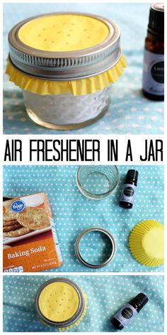 an air freshener in a jar is shown with the words, how to use it