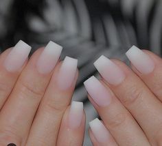 these Matte Ombré French Acrylics Nails -no polish Nails Neutral, Video Makeup, Nails Yellow, Neutral Pink, Easy Nails, French Tip Acrylic Nails, French Acrylic Nails, Super Nails