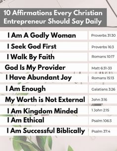 the ten affirmations every christian person should have in their daily schedule for christmas