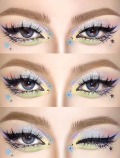 Glitter Eye Makeup, Ethereal Makeup, Cute Makeup Looks, Creative Eye Makeup, Creative Eye, Christmas Makeup, Festival Makeup, Eye Makeup Art, Kiss Makeup