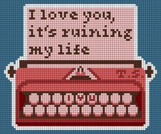 an old fashioned typewriter with the words i love you, it's amazing all