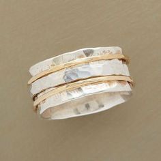 PERFECT PARTNERS RING Partner Rings, Gold Slides, Family Jewels, Spinner Ring, Girly Stuff, Hammered Silver, Bling Bling, Ring Verlobung, Jewelry Inspiration