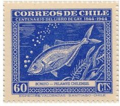 a stamp with an image of a fish on it