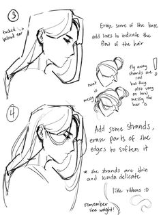 how to draw the head and shoulders of a woman's face in three different ways