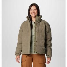 Cold weather has nothing on this classic puffer, crafted with plush Sherpa fleece, a high-collar design, and an adjustable drawcord hem to keep cool air out. Ruby Falls, Keep Cool, Collar Designs, Columbia Sportswear, Sherpa Fleece, High Collar, Cold Weather, Columbia, Puffer