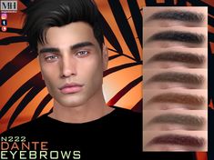 an image of a man's eyes and eyebrows for the male character avatars