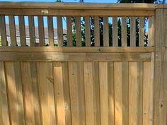 a cat sitting on the ground in front of a wooden fence