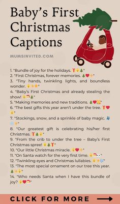 baby's first christmas captions