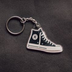 "This acrylic keychain is a great addition to your keys, bag, or backpack! This keychain is approximately 2\" x 2\"" Main Haircut, Shoes Keychain, Sneaker Keychain, Shoe Keychain, Cute Shoe, Nightclub Aesthetic, White Shoe, Black And White Shoes, Product Ideas