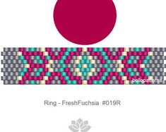 an image of a bracelet with beads on it and the words ring - freshfuchsia