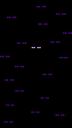 a black background with purple dots in the middle and one white dot at the bottom