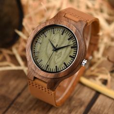 ⭐ High-Quality Wooden Watch with Reasonable Price  ⭐ Brown Leather Strap ⭐ Professional Engraving Services ⭐ Fast Standard Shipping, Best Christmas Gift for Husband ✅ High Wooden Craftsmanship, very light, comfortable to wear and durable. We are providing High-Quality Products at a Reasonable Price. ✅ Accurate Japanese Quartz Movement. Japan Miyota 2035 quartz movement to guarantee an accurate time, original battery that can last more than 3 years. ✅ Perfect Engraving. We'll laser engrave your c Brown Analog Watches For Anniversary, Gift Brown Leather Strap Watches, Brown Leather Strap Watch As Gift, Brown Analog Display Watch As Gift, Leather Analog Watch As A Gift, Leather Analog Display Watch As Gift, Leather Analog Watches As Gifts, Christmas Gift For Husband, Watch Leather Strap