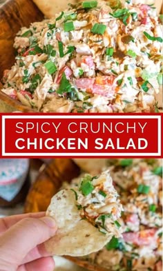 this spicy crunchy chicken salad is an easy and delicious side dish