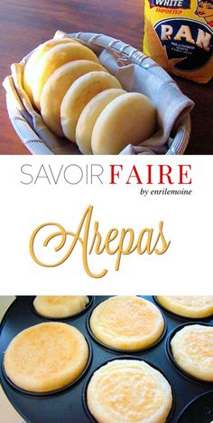 some food that is in a pan and on a table with the words savor faure